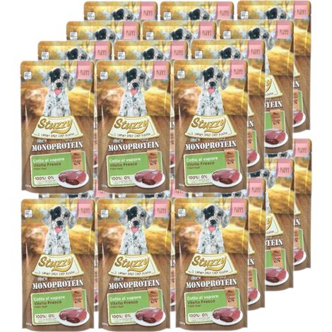 Aliment humide pour chiots STEUZZY G-F Veau monoprotéiné 24 x 150 g