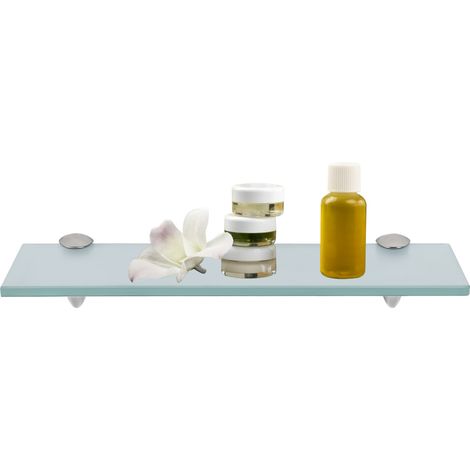 Mensola da parete in vetro 50 x 10 cm x 8 mm Satin Per cucine e bagni (1/5)