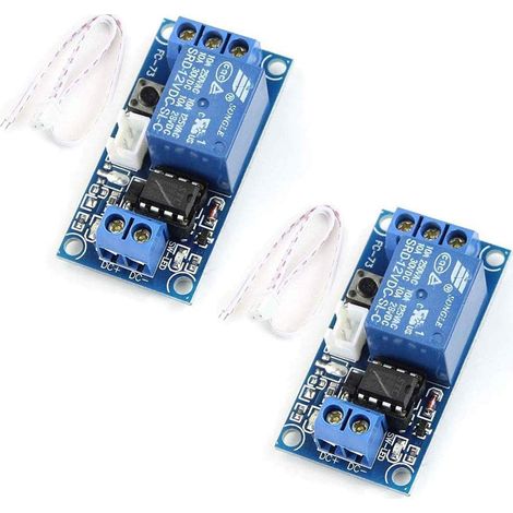Hailege 2 Pièces 12V Module De Relais Autobloquant Bisstable À Un Bouton Pour Démarrer Et Arrêter (1/5)