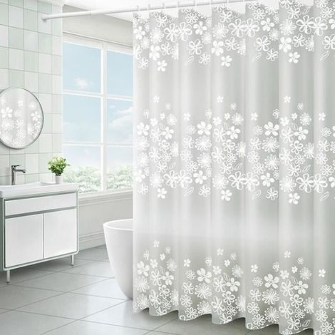 Shower Curtain - 180 x 180 cm - Anti-mold & Antibacterial - Machine Washable