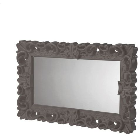 Mirror of Love Grigio argilla - Medio specchio di design originale Slide colorato moderno barocco camera ingresso sala da pranzo salotto
