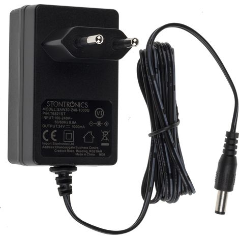 Adaptateur enfichable 24V c.c., 1A, 24W, , Régulée ( Prix pour 1 )
