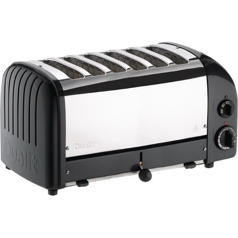 Grille Pain Professionnel Inox Finition Noire - 6 Tranches - Dualit (1/3)