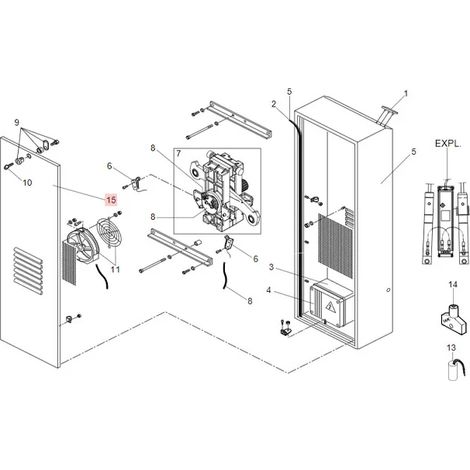 faac pièce détachée porte emballage 642 inox 72706515 (1/3)