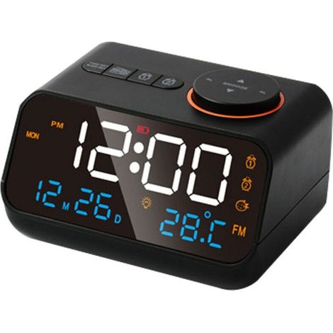 Radio-Réveil Multifonction LED - Timing Musical, Rechargeable, Radio FM - pour la Maison -