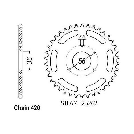 Couronne compatible avec la marque Suzuki JR 50 1985-2006 - 420 - 28 Dents - Similaire JTR1780