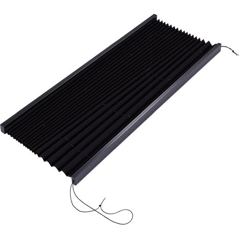 Schwarze Plissees für Wohnmobile, Sichtschutzrollos mit Verdunkelungsstoff für Reisemobile, Wohnwagen und Fahrzeuge, 81 x 61 cm (1/5)