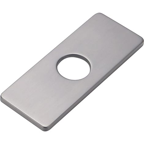 Couvre-trou de lavabo en acier inoxydable de 10,2 cm, couvre-robinet de cuisine, pour salle de bain, lavabo, gris, 1 pièce (1/5)
