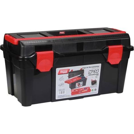 Boîte à outils 47,9 L en polypropylène – Organiseur et plateau amovible – Rangement pour vis, chevilles et boulons – Dimensions 50 x 25,8 x 25,5 cm – Industrias Tayg (1/10)