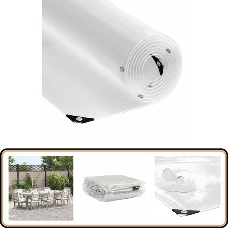 vidaXL Bâche transparente avec œillets 2x5 m PVC
