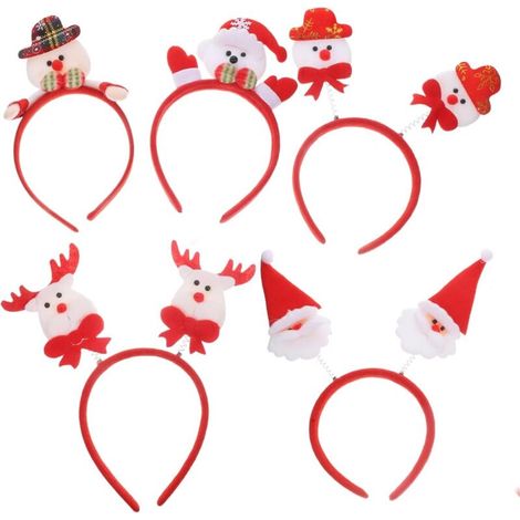 9paquet Lot De Serre-têtes De Noël Avec Motifs De Père Noël Sapin Et Rennes Pour Accessoires De Fête Et Cosplay