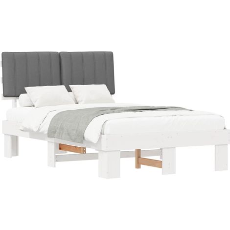 Maison Exclusive - Letto con Testiera Rivestita Grigio chiaro 120 x 190 cm (1/5)