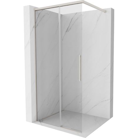 Mexen Rox Duschwand Walk-in 100 x 200 cm, transparent 8 mm, gebürsteter Nickel - 8C2-100-003-97-00