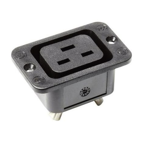Kaiser 766/63/sw/C Connettore IEC 766 Presa verticale Tot poli: 2 + PE 16 A Nero 1 pz.