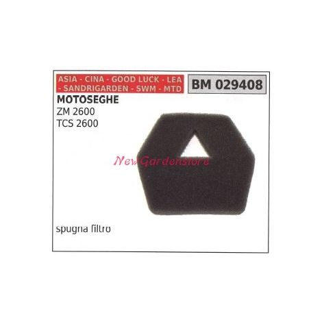 Esponja filtro aire CINA motor motosierra ZM 2600 TCS 2600 029408