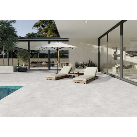 Arles – Baldosa porcelánica efecto cemento 20 mm · exterior - Grafito - 60x60 cm · 20 mm - Caja · 2 piezas (0,72 m²) (1/5)