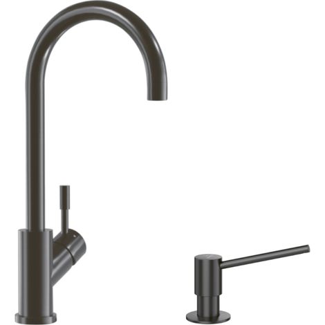 Grifo de cocina + dispensador de jabón tipo paraguas VILLEROY & BOCH Antracita