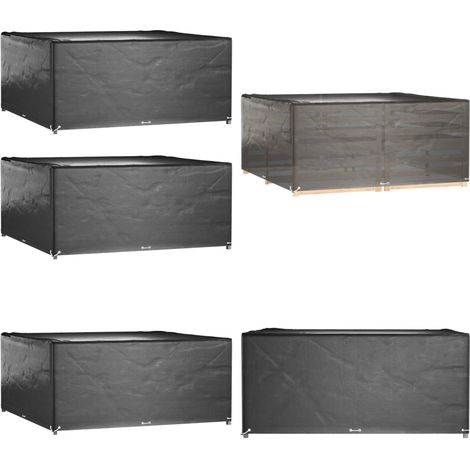 Copri Mobili da Giardino 2pz 16 Occhielli 205x205x90cm Quadrato - Protezione per mobili da esterno - Telo per patio