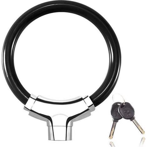 Antivol de vélo, câble antivol, antivol à clé, antivol pour trottinette électrique, très résistant, très sécurisé, pour vélos, VTT, trottinettes, scooters, motos (1/5)