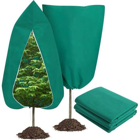 Voile hivernage plante extérieur - MICH - 2 pièces - 80x120 cm - Fermeture éclair - Cordon de serrage (1/5)