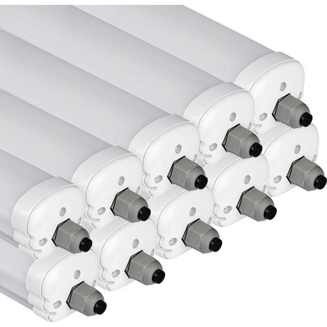 Wannenleuchte Feuchtraumleuchte LED Kellerleuchte 120cm Deckenlampe , 2880lm Kaltweiß 6400K IP65 Feucht- und Nassraum geeignet, 8er Set