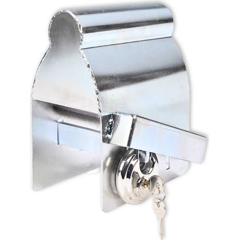 Euro Vanadium – Antivol pour remorque avec cadenas en acier – Système de verrouillage intuitif – Compatible avec remorques et caravanes – Dimensions 12x22,7x18 cm
