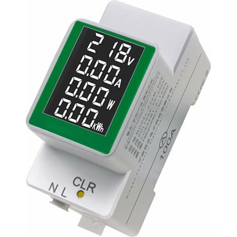 AC50-300V/100A Digitaler Einphasen-Stromzähler-Tester Amperemeter Digitalanzeige Spannungstester Wattmeter mit großem LCD-Bildschirm