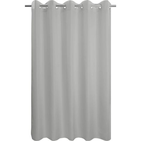 Rideau de Douche Gris sans Crochet en Microfibre Douce et imperméable Rideau de Douche en Tissu Lavable et aimants inférieurs Rideau de Douche en Tissu pour hôtel Gris 180 x 188 cm (1/5)