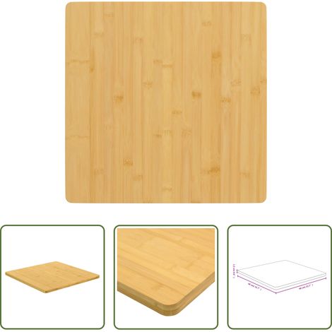 vidaXL Table de bar -  Dessus de table 40x40x1,5 cm bambou (1/5)
