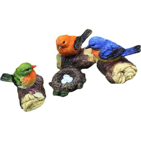 Vogelnest als aus Vogelfigur Deko Garten Gartendekoration