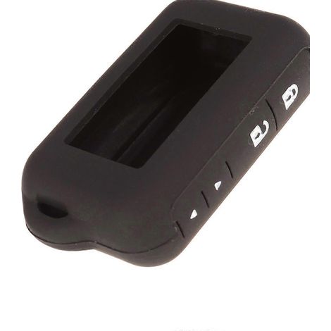 Funda protectora de silicona para mando a distancia de coche, carcasa antirrobo para alarma de coche Starline E90 E91 E60 E61 (negra) (1/3)