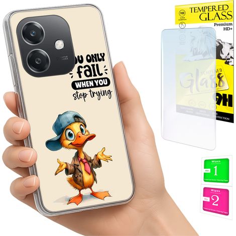 Funda para Oppo A40 / A40m / A60 5G con foto, cubierta trasera de pato + cristal (1/5)