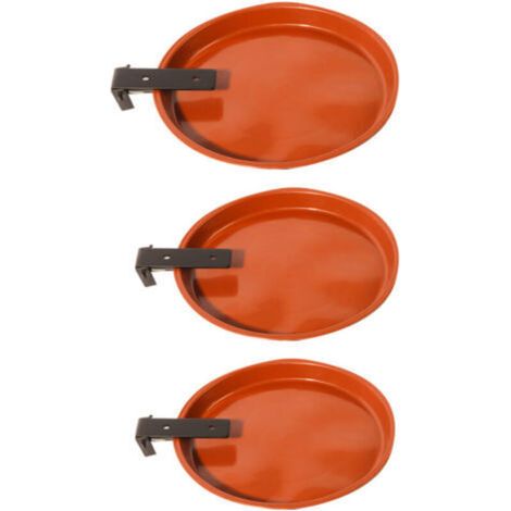 3 PCS Abreuvoir Oiseaux,Mangeoire pour Oiseaux Exterieur Et Bain d'oiseaux,Abreuvoir pour Oiseaux Balcon,Distributeur Nourriture pour Oiseaux Sauvages,Baignoire à Oiseaux, (Brun) (1/4)