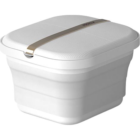 Masajeador de pies con calefacción automática, vibración, control de temperatura de tres niveles, plegable, potencia 550 W, 220 V, 50 Hz, material ABS/TPE, color blanco (1/5)