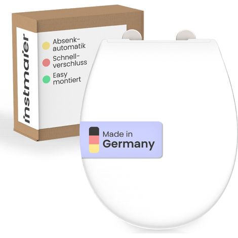 INSTMAIER WC-Sitz aus Duroplast mit Absenkautomatik und Schnellverschluss Toilettendeckel Uni Klodeckel Einfarbig 5031019 (1/5)
