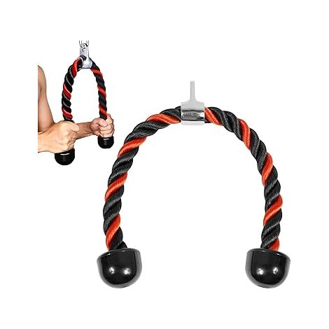 Corde Triceps Musculation Nylon Tricep Rope Corde Fitness Musculation avec Poignée Attachement de Câble de Corde pour Gym ou Maison (1/5)