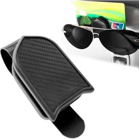 Estuche para gafas de coche，clip universal multifuncional con estructura de fibra de carbono，estuche para gafas de coche，regalo de cumpleaños (1/5)
