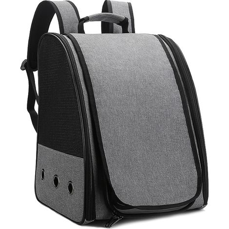 Sac de transport pour chat et chien, respirant et pliable, extensible et portable, avec bandoulière réglable - Vert