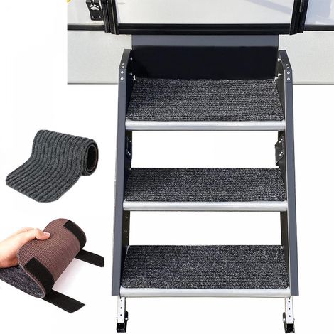 4 Pack RV Step Mats for Campers and Motorhomes (19.5" x 7.5") (1/5)