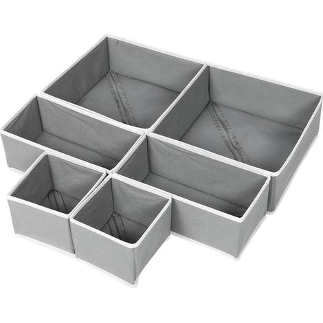Schubladenorganizer,Faltbare Aufbewahrungsbox für den Kleiderschrank,Aufbewahrungssystem für Kleidung,6er-Set Aufbewahrungsboxen (1/5)