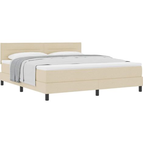 Maison Exclusive - Boxspringbett mit Kissen mit Kopfteil Creme 18