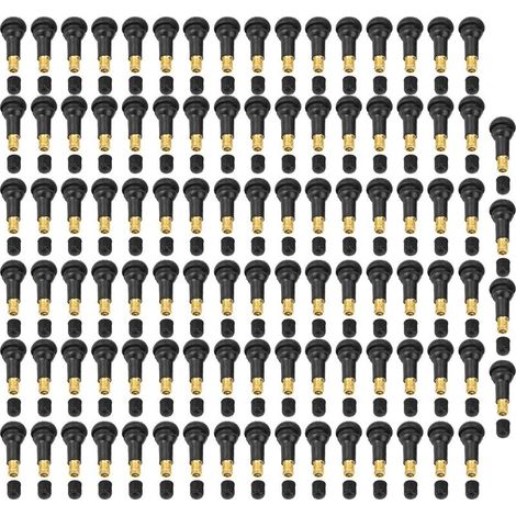 100 pièces de rechange universel pour moto de voiture Snap dans la tige de valve de pneu de pneu (TR413) (1/5)
