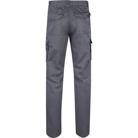 pantalón multibolsillos stretch. tejido stretch. cintura elástica. 240 g/m². 6 bolsillos. velilla color ropa gris claro tallaje talla 38 (1/5)