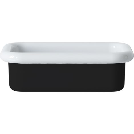 Lavabo retro de cerámica para colocar sobre encimera, 60 cm - True Colors Lite - Negro mate (1/4)