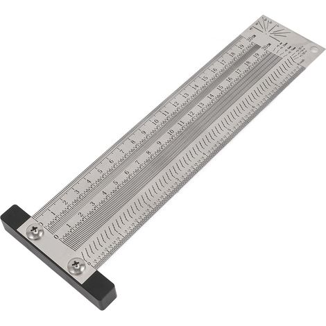 Équerre de traçage 20 cm 8 pouces en acier inoxydable avec crayon, règle de positionnement et marquage pour bois et perceuse à colonne (1/5)