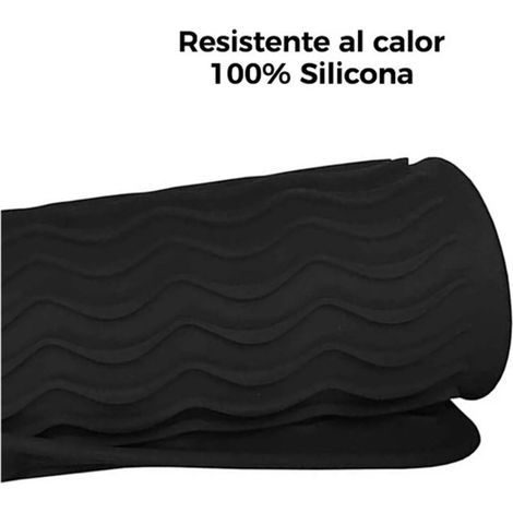 Pochette de rangement courte en silicone pour coussinet isolant thermique pour fers à friser et lisseurs  coussinet isolant thermique en silicone pour pince à cheveux (1/4)
