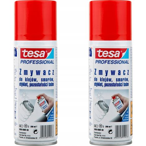 Spray removedor TESA para eliminar pegamento de etiquetas, pegatinas, cintas, 200 ml x2 (1/4)