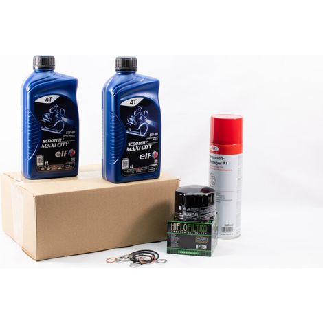 Kit Entretien Vidange Standard pour GILERA Fuoco 500 de 2007 à 2017 - ELF SCOOTER 4 MAXI CITY 5w40 2L