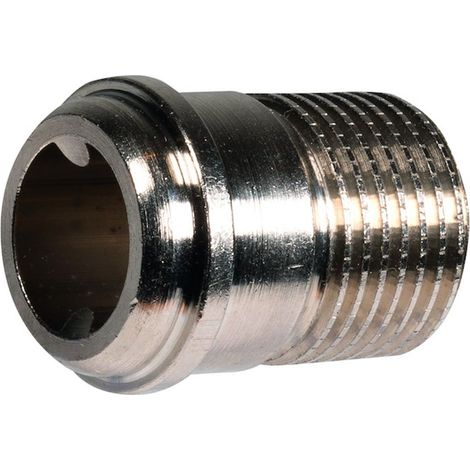 Resideo Bocchettone filettato VA5200B lunghezza normale, conico, ottone nichelato 1/2 ", VA5200B015