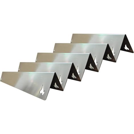 Yhenlovtt Pièces de rechange pour barbecue Weber II : lot de 5 pièces en acier inoxydable pour aromatiseurs pour barres pour modèles E310, S310, E320, S320, E330 et S330 - 38,9 cm BBQ Heat (1/5)